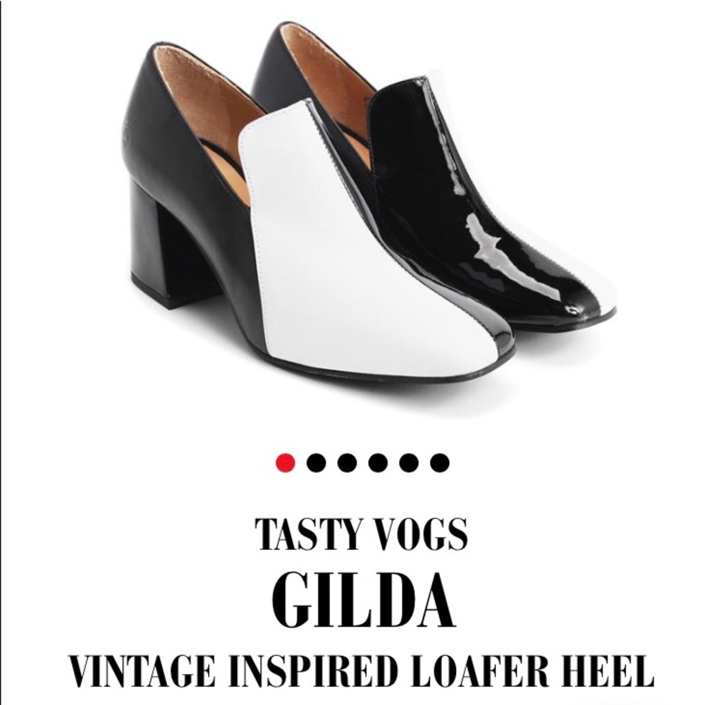 John Fluevog Black and White Loafers